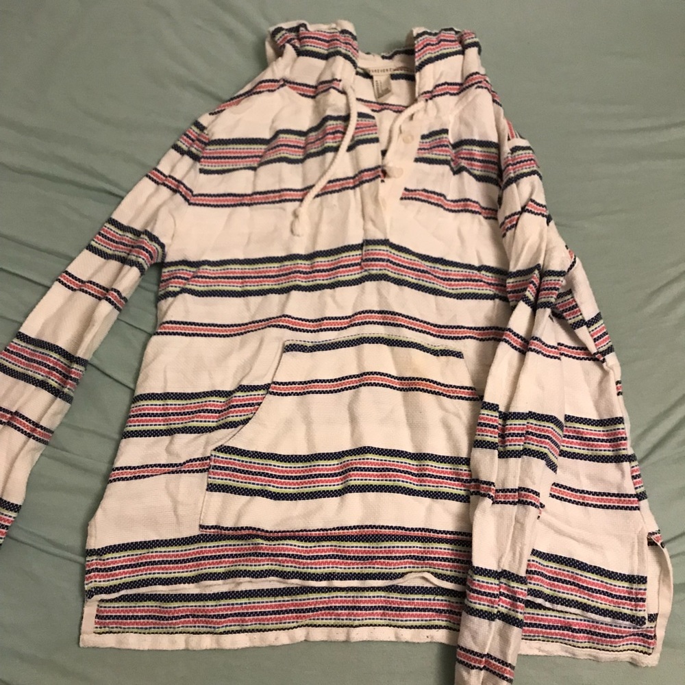 Striped Baja pullover jacket